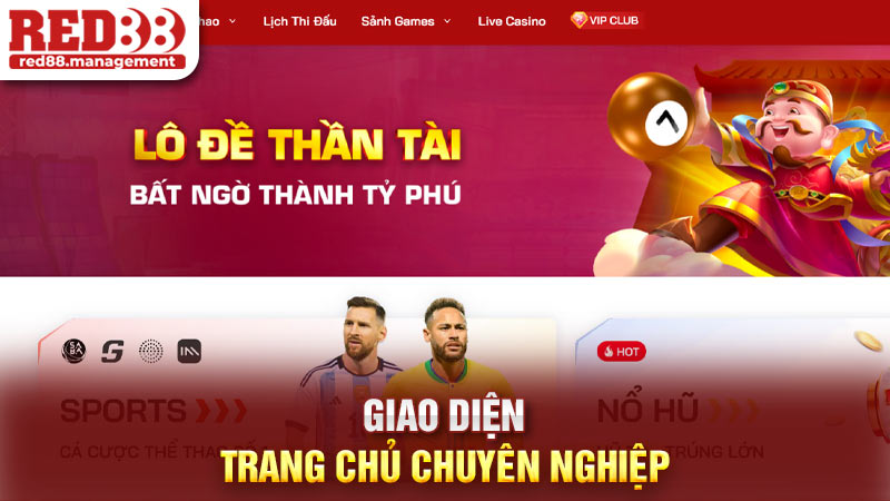 Giao diện trang chủ chuyên nghiệp